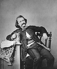 Wilhelm Busch 1860, Foto von Edgar Hanfstaengel